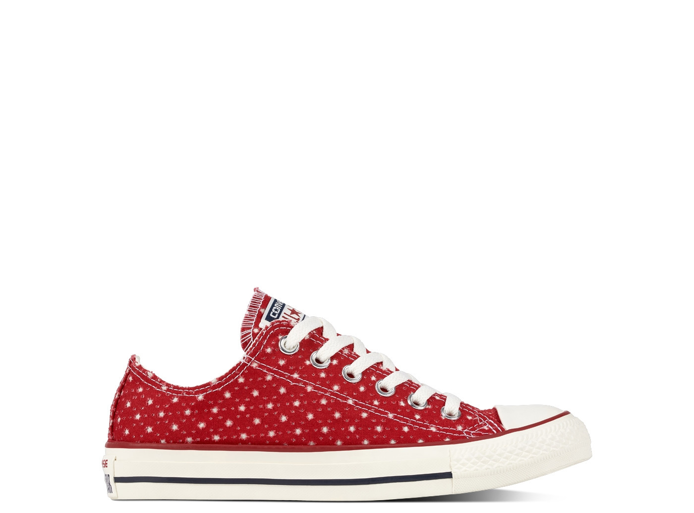 converse à pois rouge