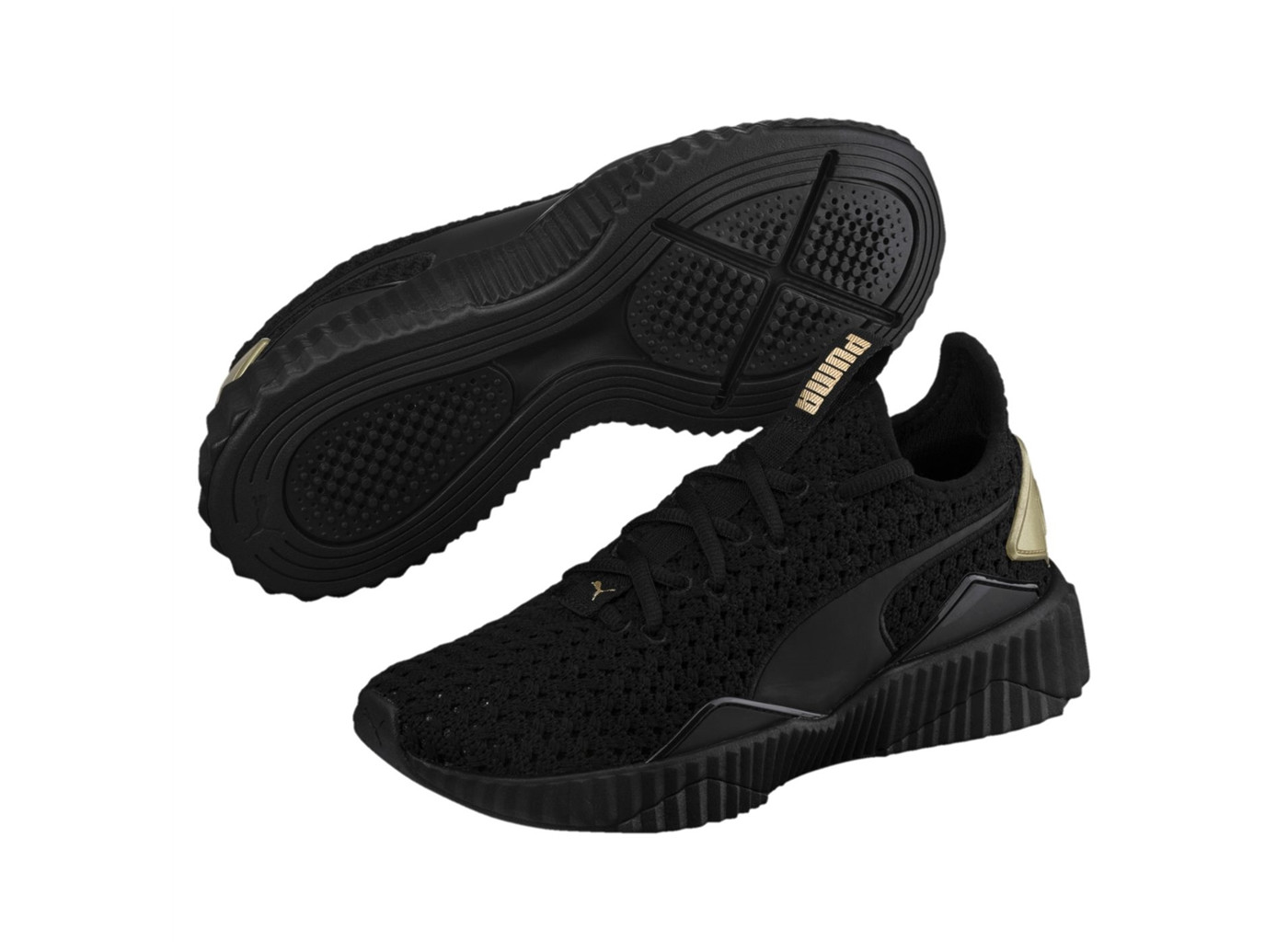 puma defy noir et or