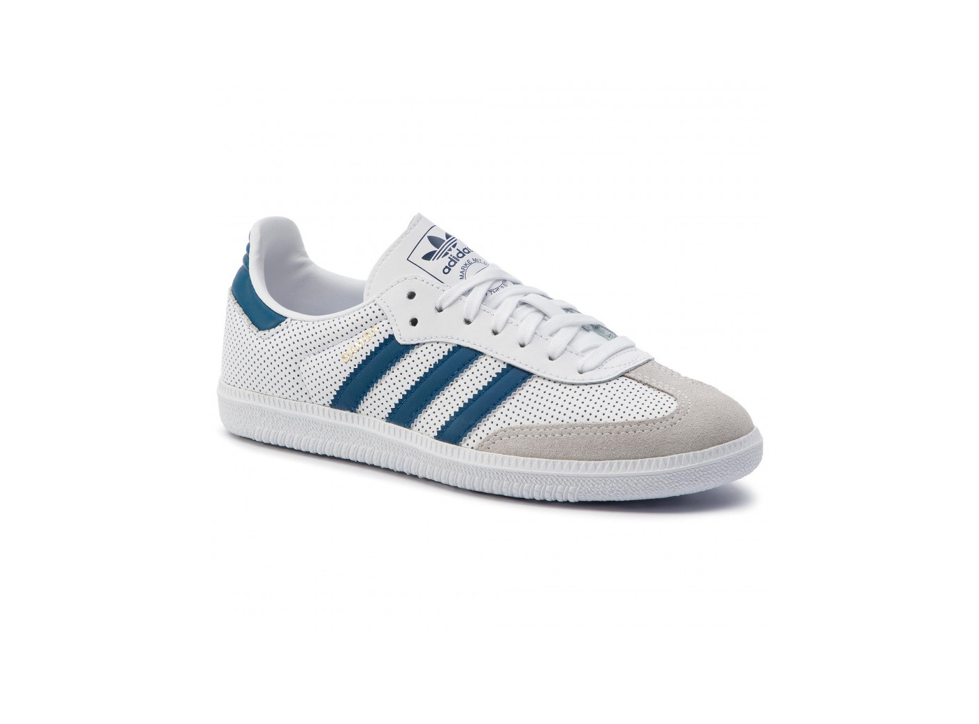 adidas samba blanc bleu