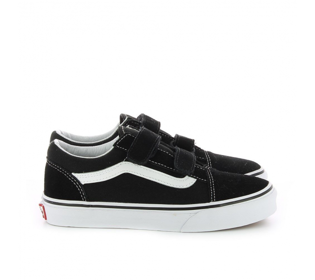 Chaussures à Scratch pour junior Old Skool noir-blanc vn0a4ui16bt1/vn000vhe6bt1