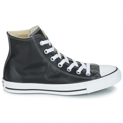 Chaussures montantes à lacet en cuir pour adulte Chuck Taylor All Star Leather noir 132170c