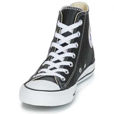 Chaussures montantes à lacet en cuir pour adulte Chuck Taylor All Star Leather noir 132170c