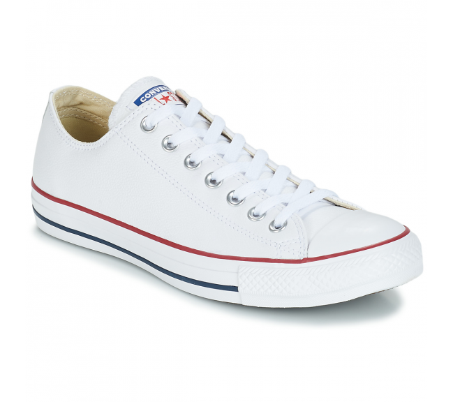 Chaussures basses en cuir pour adulte chuck taylor all star leather blanc 132173c