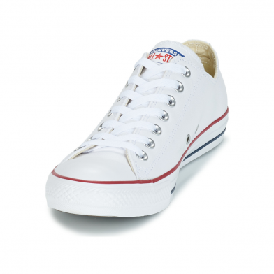 Chaussures basses en cuir pour adulte chuck taylor all star leather blanc 132173c