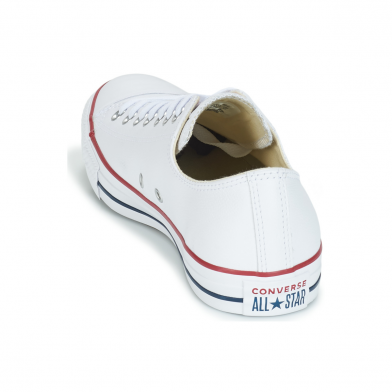 Chaussures basses en cuir pour adulte chuck taylor all star leather blanc 132173c