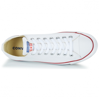 Chaussures basses en cuir pour adulte chuck taylor all star leather blanc 132173c
