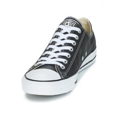 Chaussures basses en cuir pour adulte chuck taylor all star leather noir 132174c