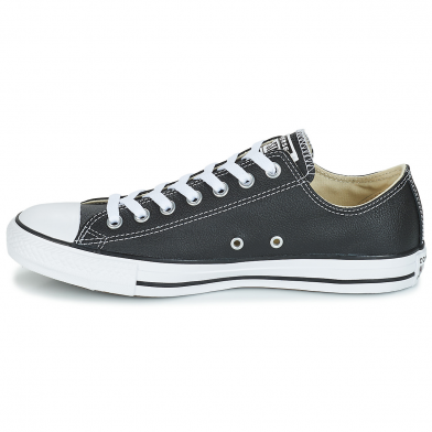 Chaussures basses en cuir pour adulte chuck taylor all star leather noir 132174c