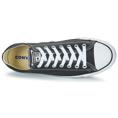 Chaussures basses en cuir pour adulte chuck taylor all star leather noir 132174c