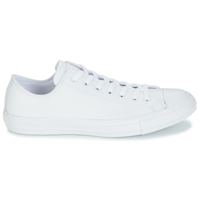 Chaussures basses en cuir pour adulte chuck taylor all star leather monoblanc 136823c