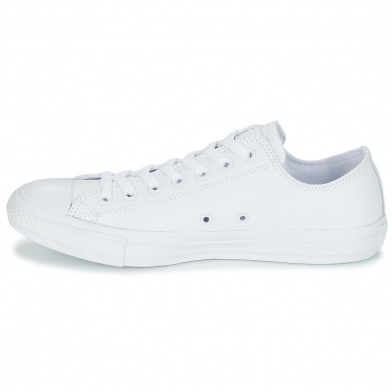Chaussures basses en cuir pour adulte chuck taylor all star leather monoblanc 136823c