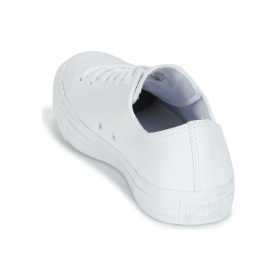 Chaussures basses en cuir pour adulte chuck taylor all star leather monoblanc 136823c