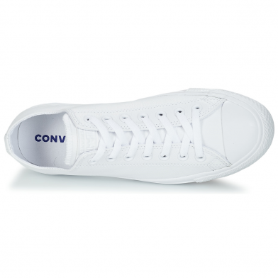 Chaussures basses en cuir pour adulte chuck taylor all star leather monoblanc 136823c