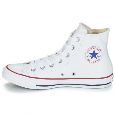 Chaussures montantes à lacet en cuir pour adulte Chuck Taylor All Star Leather blanc 132169c