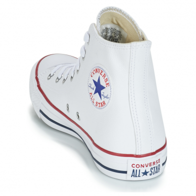 Chaussures montantes à lacet en cuir pour adulte Chuck Taylor All Star Leather blanc 132169c