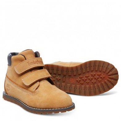 TIMBERLAND - TIMBERLAND POKEY PINE HOOK ET LOOP A127M WHEAT JAUNE - OFFSHOES.FR wheat-jaune baby.