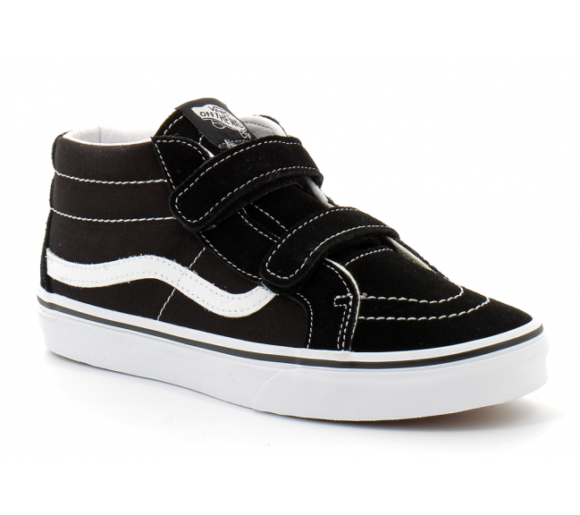 Chaussures à Scratch pour enfant Sk8-Mid Reissue noir-blanc vn00018t6bt1