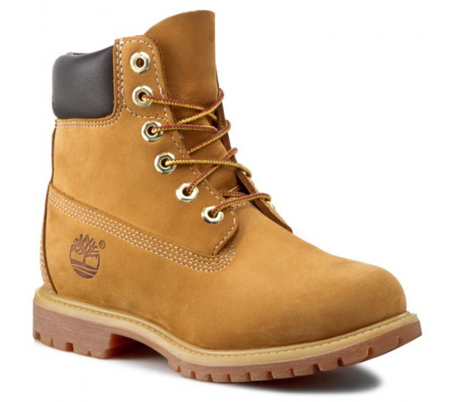 Boot imperméable à lacets pour femme en jaune 6-inch wheat wm.