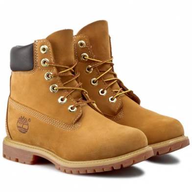 Boot imperméable à lacets pour femme en jaune 6-inch wheat wm.