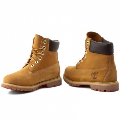 Boot imperméable à lacets pour femme en jaune 6-inch wheat wm.