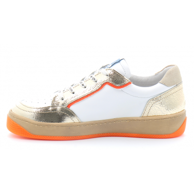 Basket mode à lacet pour femme ARTO blanc-or 3324