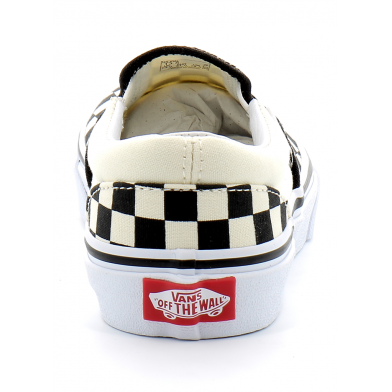 Chaussures sans lacets à élastique pour enfant Classic Slip-On noir-blanc vn000zbueo11