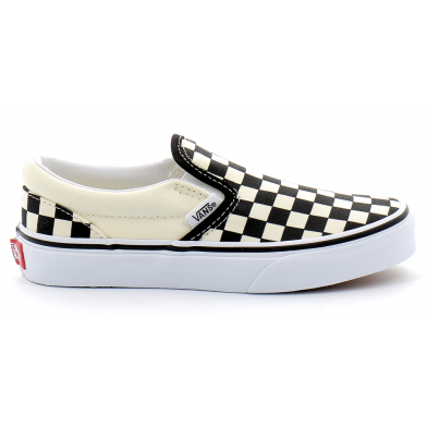 Chaussures sans lacets à élastique pour enfant Classic Slip-On noir-blanc vn000zbueo11