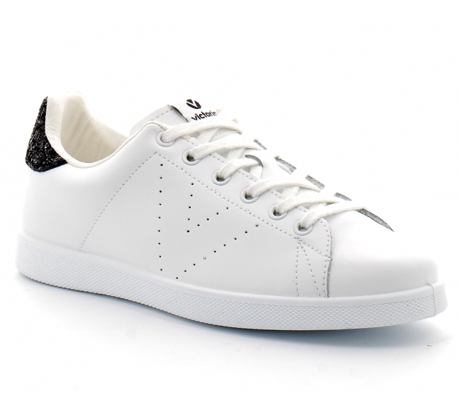 Baskets blanches en cuir pour femme 125104 negro 125104