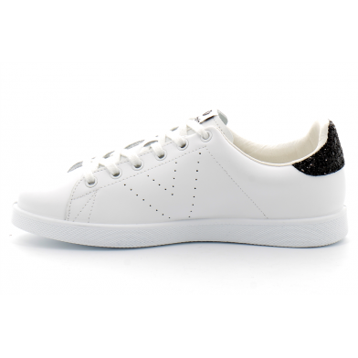 Baskets blanches en cuir pour femme 125104 negro 125104