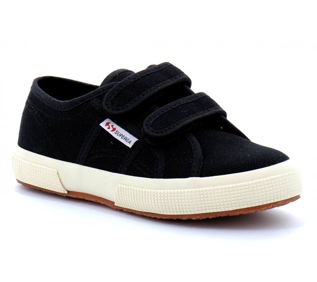 Tennis basse à scratch pour enfant COTJSTRAP CLASSIC noir pers0003e0-2750-cotjstrap-999