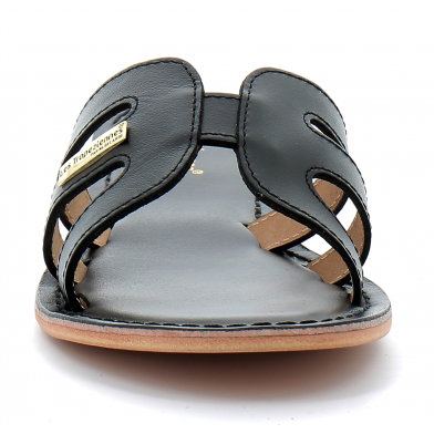 Mules pour femme en cuir Damia noir 23999