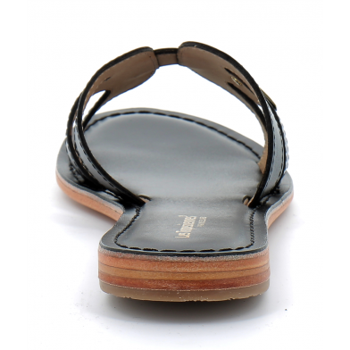 Mules pour femme en cuir Damia noir 23999