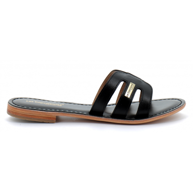 Mules pour femme en cuir Damia noir 23999