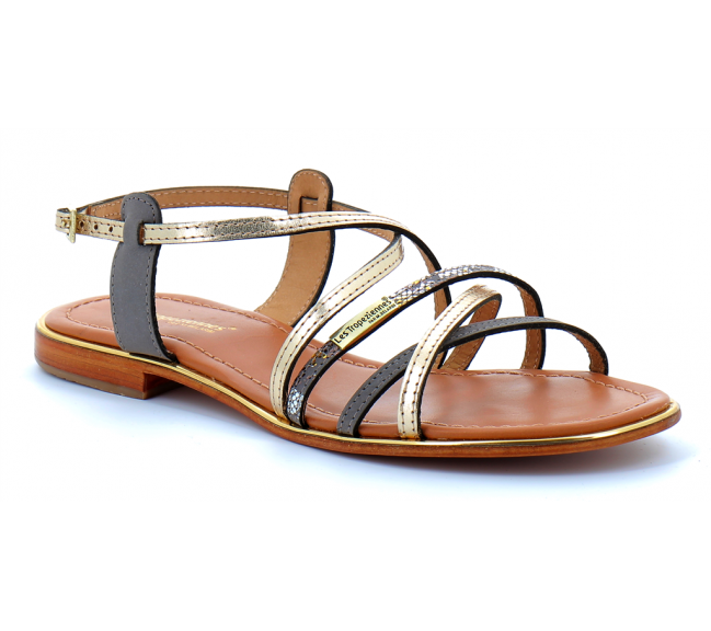 Sandales pour femme en cuir Harry gris multi 27211