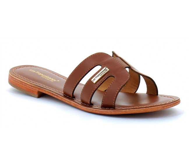Mules pour femme en cuir Damia tan 24000