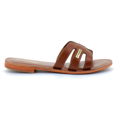 Mules pour femme en cuir Damia tan 24000