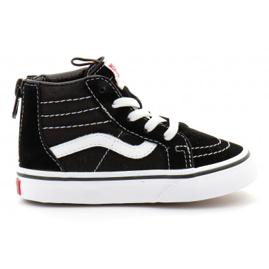 Chaussures à lacets elastique zippées pour enfant Sk8-Hi Zip noir-blanc vn000xg5y281