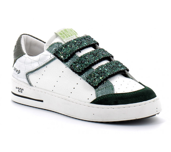 Basket mode basse à scratch pour femme GAREN vert 6456