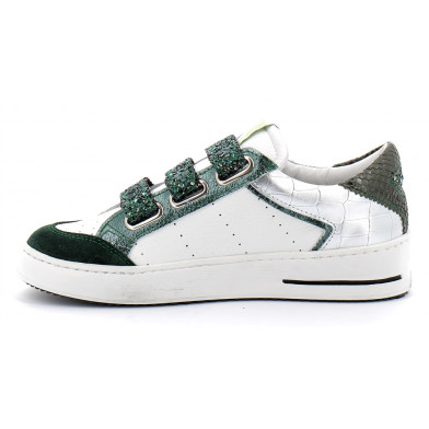 Basket mode basse à scratch pour femme GAREN vert 6456