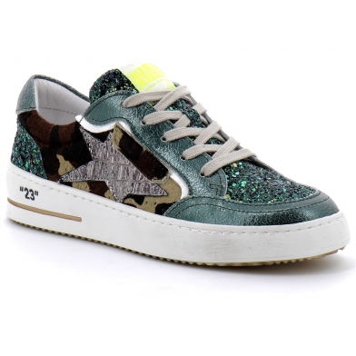 Basket mode à lacet pour femme ARTO vert camo 6365