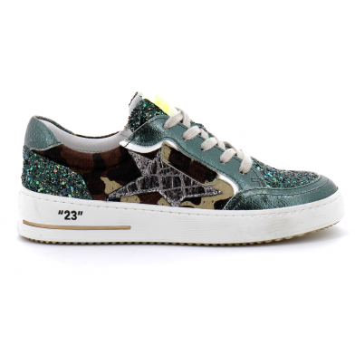Basket mode à lacet pour femme ARTO vert camo 6365