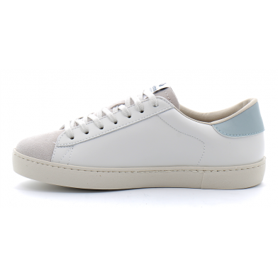 Baskets basses à lacets en cuir pour femme 1126142 azul