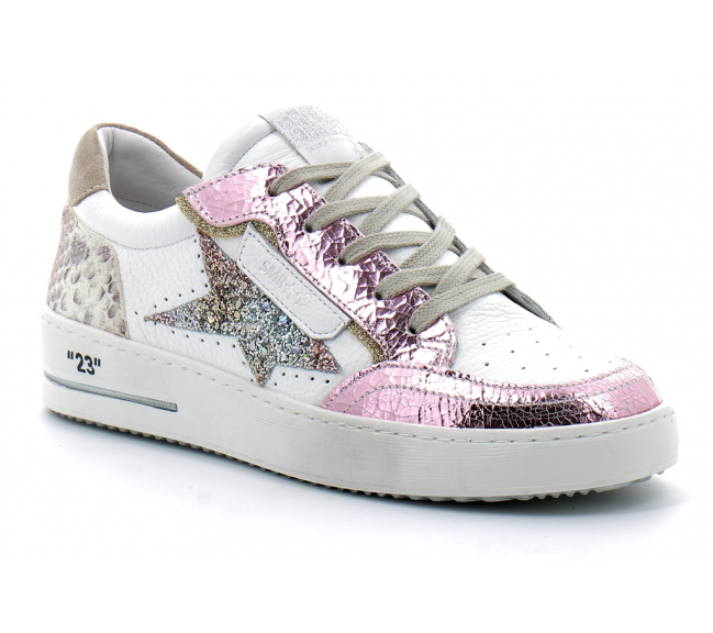 Basket mode à lacet pour femme ARTO rose 7649