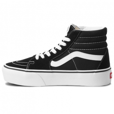 Chaussures montantes à lacets à plateforme pour femme Sk8-Hi black-white vn0a3tkn6bt1