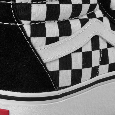 Chaussures montantes à lacets à plateforme pour femme Sk8-Hi noir-blanc vn0a3tknqxh1