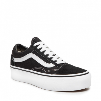 Chaussures basses à plateforme pour femme Platform Old Skool noir-blanc vn0a3b3uy281