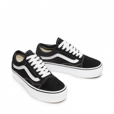 Chaussures basses à plateforme pour femme Platform Old Skool noir-blanc vn0a3b3uy281