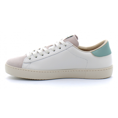Baskets basses à lacets en cuir pour femme 1126142 jade