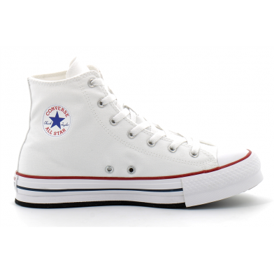 Chaussures montante à plateforme pour enfant en tissu Chuck Taylor All Star Lift Platform white 272856c