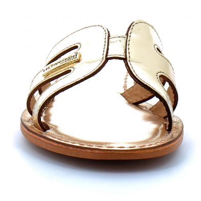 Mules pour femme en cuir Damia or 24001